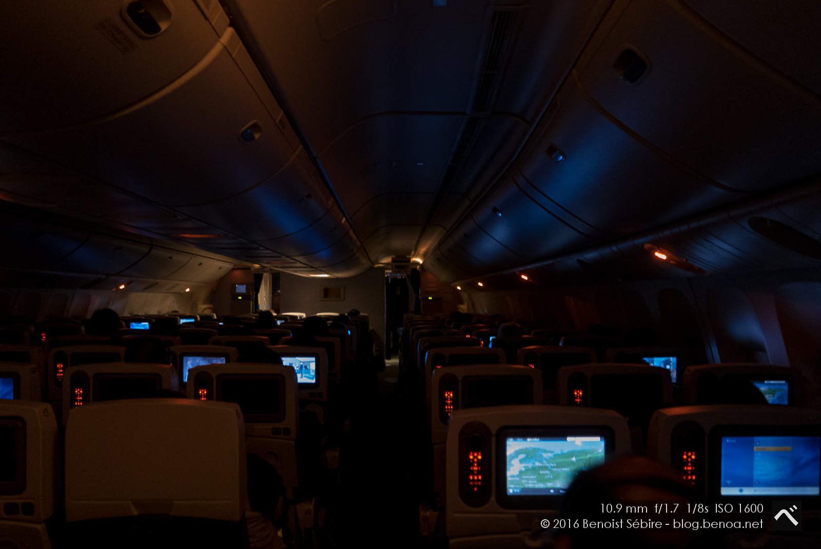 Airplane Inside Night
